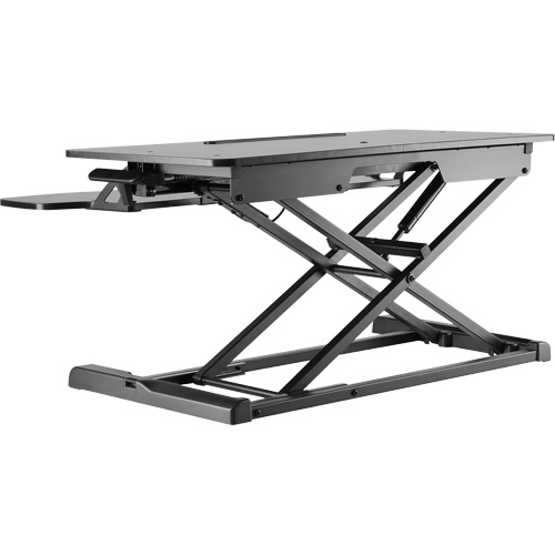 Goya Sit-Stand Workstation, Desktop Unit, 22" H x 31-1/2" W x 24" D, Black Chandler Sales