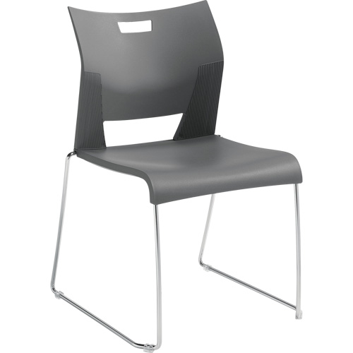 Chaise de formation sans bras Duet, Plastique, Hauteur 33-1/4", Capacit&eacute; 350 lb, Gris Chandler Sales