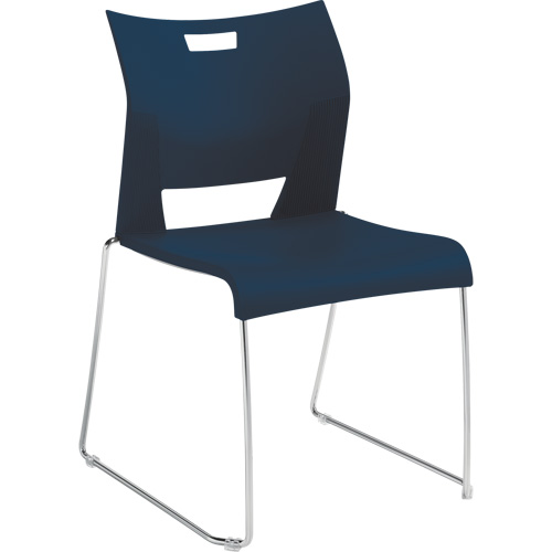 Chaise de formation sans bras Duet, Plastique, Hauteur 33-1/4", Capacit&eacute; 350 lb, Bleu Chandler Sales