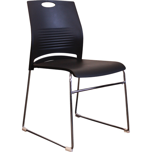 Chaises empilables s&eacute;rie Activ, Plastique, Hauteur 23", Capacit&eacute; 275 lb, Noir Chandler Sales