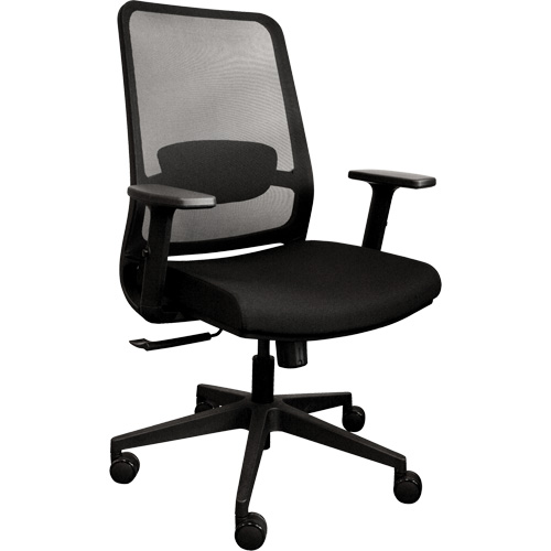 Chaise de bureau ajustable &agrave; basculement synchronis&eacute; s&eacute;rie Activ, Tissu/Mailles, Noir, Capacit&eacute; 275 lb Chandler Sales