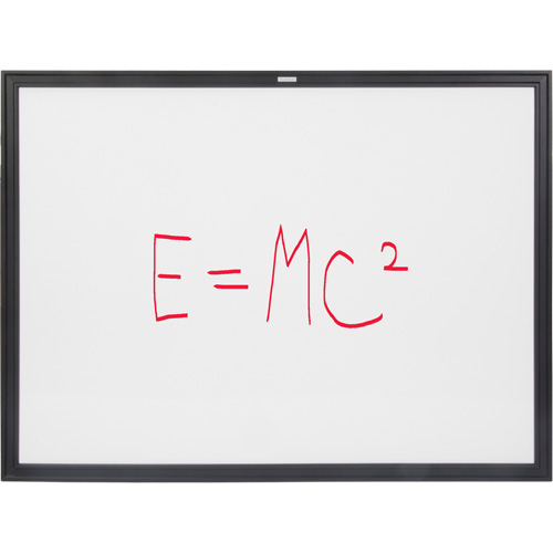 Black MDF Frame Whiteboard, Dry-Erase/Magnetic, 48" W x 36" H Chandler Sales