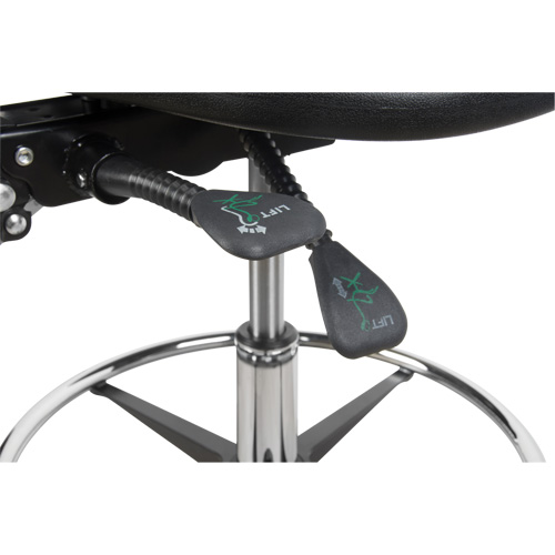 Tabouret robuste et ergonomique, Mobile, Ajustable, 39" - 48", Polyur&eacute;thane Si&egrave;ge, Noir Chandler Sales