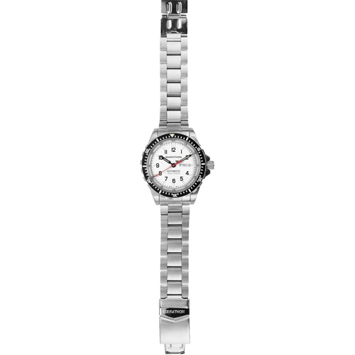 Tr&egrave;s grande montre automatique &eacute;dition arctique avec jour/date avec bracelet en acier inoxydable, Num&eacute;rique, &agrave; piles, 46 mm, Argent Chandler Sales