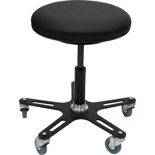 OmniStool Industrial Stool, Mobile, Adjustable, 22-1/2", Vinyl Seat Chandler Sales