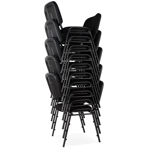 Stacking Chairs, Fabric, 32" High, 250 lbs. Capacity, Black Chandler Sales