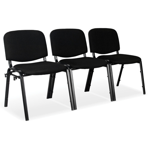 Stacking Chairs, Fabric, 32" High, 250 lbs. Capacity, Black Chandler Sales