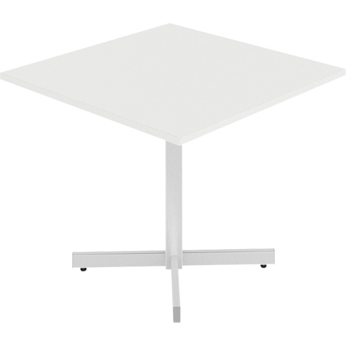 Newland Height-Adjustable Square Table, 36" L x 36" W x 29" H, 1" Top, Laminate, White Chandler Sales