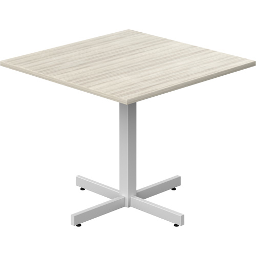 Table carr&eacute;e &agrave; hauteur r&eacute;glable Newland, 36" lo x 36" la x 29" h, Dessus de 1", Stratifi&eacute;, Havane Chandler Sales