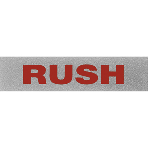 &eacute;tiquettes pour traitement sp&eacute;cial Rush, 5" lo x 2" la, Noir/rouge Chandler Sales