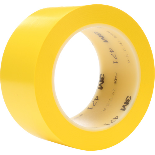 Ruban en vinyle 471, 50,8 mm (2") la x 32,9 m (108') lo, 5,3 mils, Jaune Chandler Sales