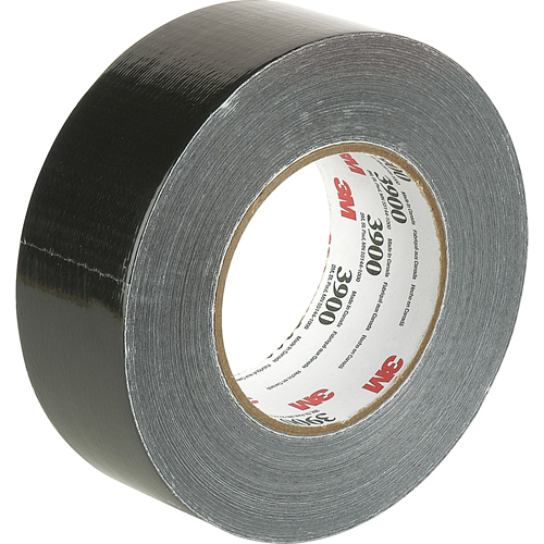 Economy Grade Coloured Duct Tape 3900, 8 mils, Black, 48 mm (2") x 55 m (180') Chandler Sales