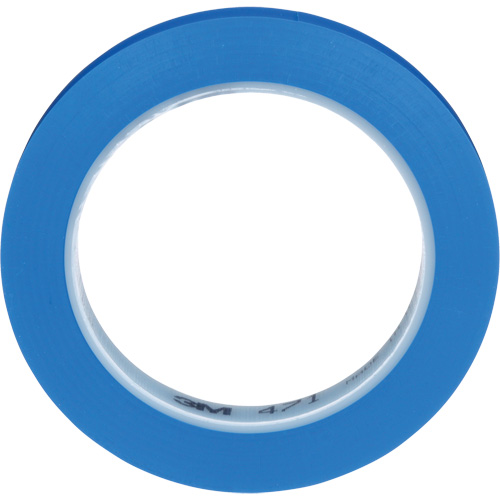 471 Vinyl Tape, 12 mm (1/2") W x 32.9 m (108') L, 5.3 mils, Blue Chandler Sales
