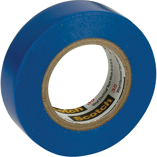 Scotch&reg; 35 Colour Coded Tape, 12.7 mm (1/2") x 20.1 m (66'), Blue, 7 mils Chandler Sales