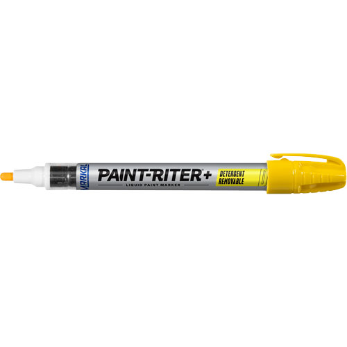 Marqueur &agrave; peinture nettoyable au d&eacute;tergent Paint-Riter+, Liquide, Jaune Chandler Sales
