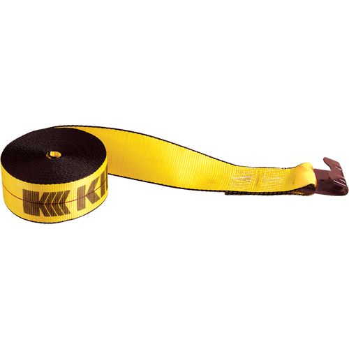 Winch Straps, Flat Hook, 3" W x 30' L, 5400 lbs. (2450 kg) Working Load Limit Chandler Sales
