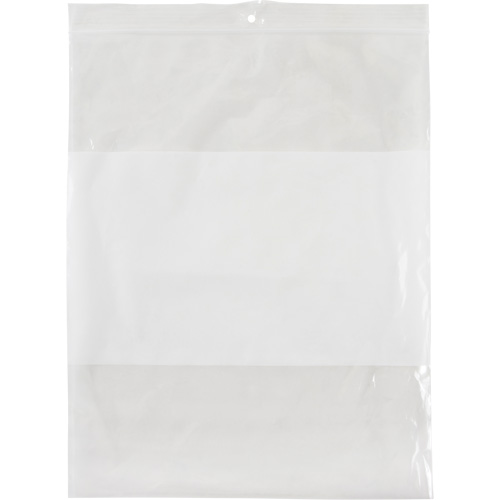 Sacs en poly avec espace inscriptible blanc, Refermable, 10" x 8", 2 mils Chandler Sales