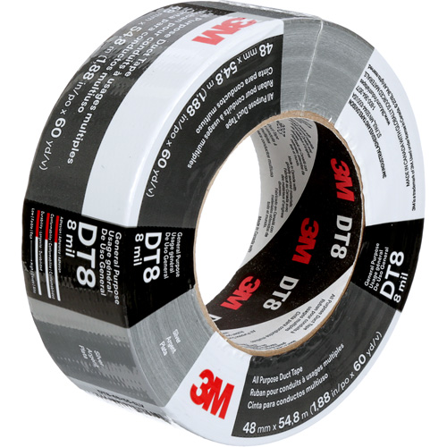 Ruban adh&eacute;sif tout usage DT8, 8 mils, Argent, 48 mm (2") x 55 m (180') Chandler Sales