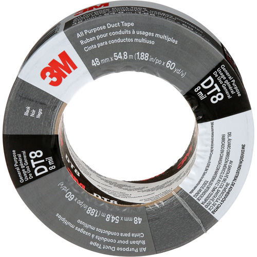 Ruban adh&eacute;sif tout usage DT8, 8 mils, Noir, 48 mm (2") x 55 m (180') Chandler Sales