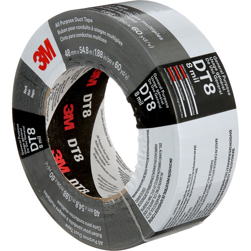 Ruban adh&eacute;sif tout usage DT8, 8 mils, Noir, 48 mm (2") x 55 m (180') Chandler Sales