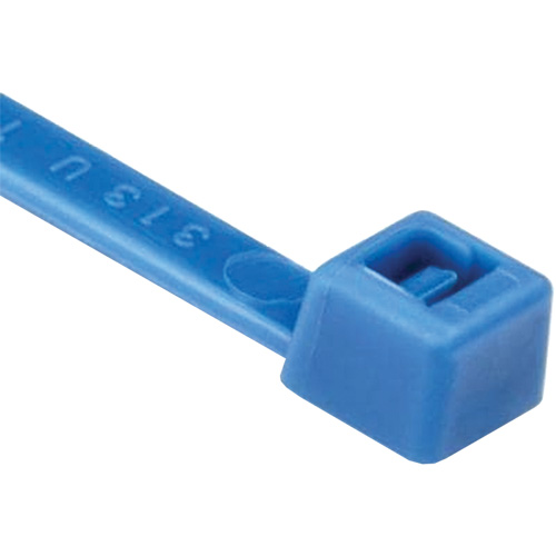 Attaches de c&acirc;bles s&eacute;rie T, Longueur 8", R&eacute;sistance &agrave; la traction 50 lb, Bleu Chandler Sales
