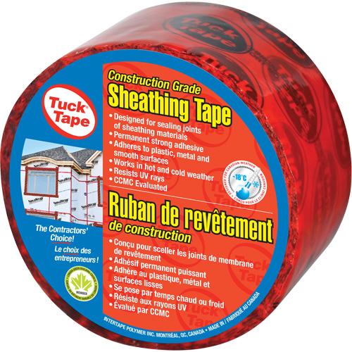 Ruban de rev&ecirc;tement pour entrepreneurs, 60 mm (2-3/8") x 0,0 m (0,0'), Rouge Chandler Sales