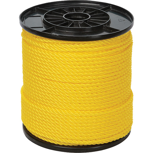 1/4" Yellow Twisted 3-Strand Rope, Polypropylene, 550' Chandler Sales