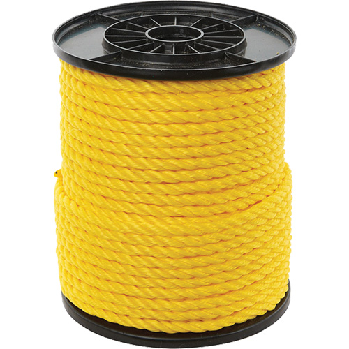 3/8" Yellow Twisted 3-Strand Rope, Polypropylene, 250' Chandler Sales