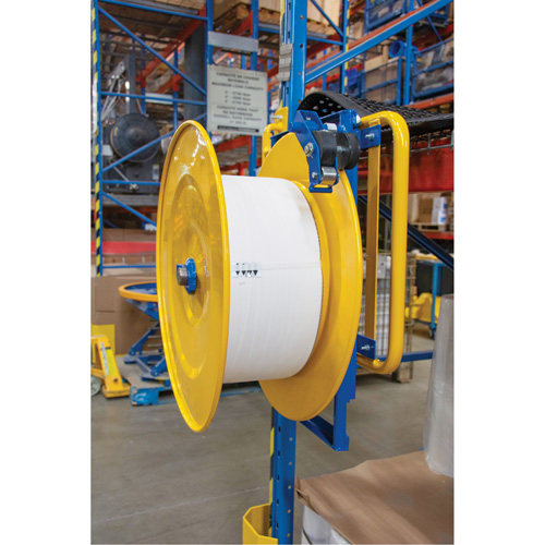 Strapping Dispenser, Polyester/Steel/Polypropylene Straps, 16"/8" Core Dia., 3"/8"/6" Roll Width Chandler Sales