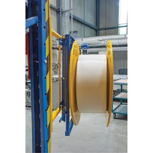 Strapping Dispenser, Polyester/Steel/Polypropylene Straps, 16"/8" Core Dia., 3"/8"/6" Roll Width Chandler Sales