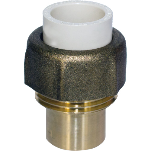 Raccord union, 1" x 3/4", PVC-C, Embout femelle x bras&eacute; Chandler Sales