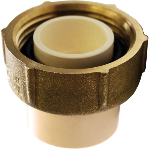Adaptateur pour boîtier de compteur d'eau, 3/4" x 1" dia., PVC-C Chandler Sales