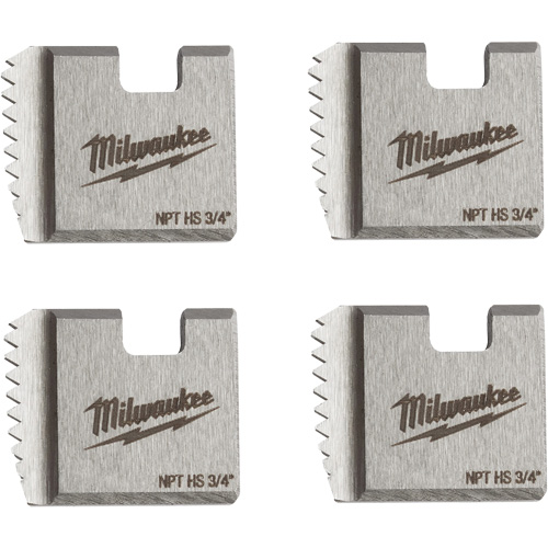 Matrices de tuyauterie portables NPT, Pour tuyau de 3/4", Acier rapide Chandler Sales