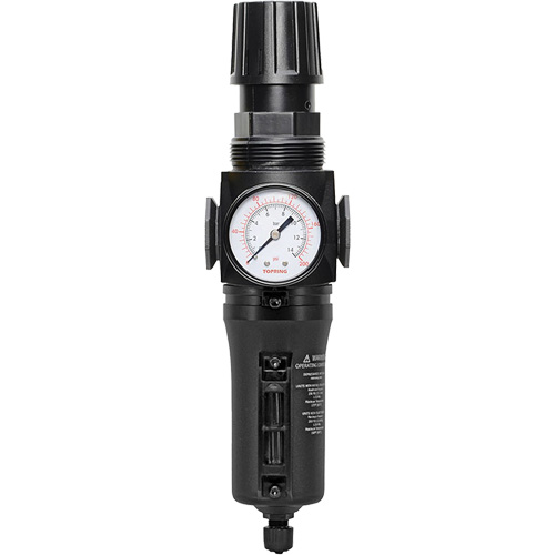 Filtre/r&eacute;gulateur drain manuel avec bol en m&eacute;tal Modulair 300, 1/4" NPT, 250 PSI, Capacit&eacute; de 5,1 oz liq. Chandler Sales