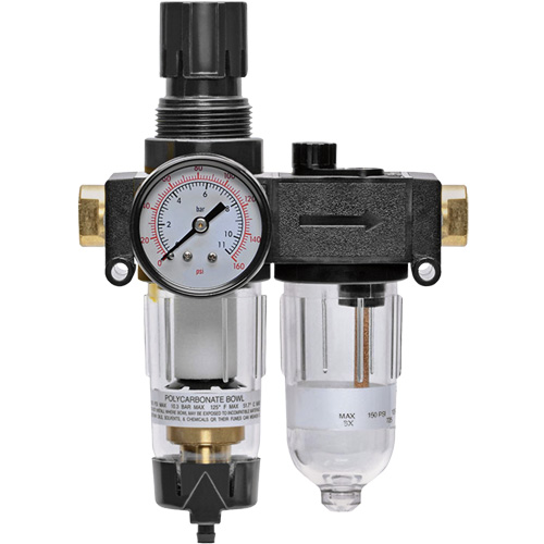 Filter/Regulator & Lubricator with Gauge Modulair 200, 1/4" NPTF Chandler Sales