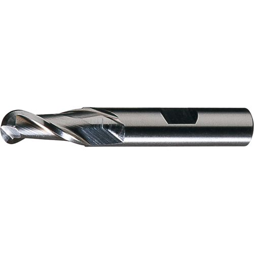 Centre Cutting Ball Nose Single End Finishers, 1" Dia., 2 Flutes, High Speed Steel Chandler Sales