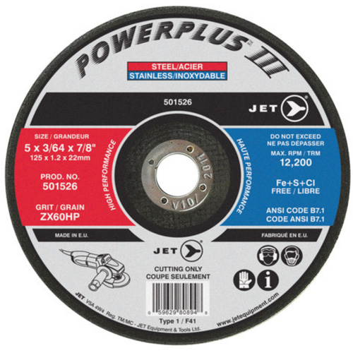 POWERPLUS&reg; Cut-Off Wheel, 4-1/2" x 3/64", 7/8" Arbor, Type 1, 13300 RPM Chandler Sales