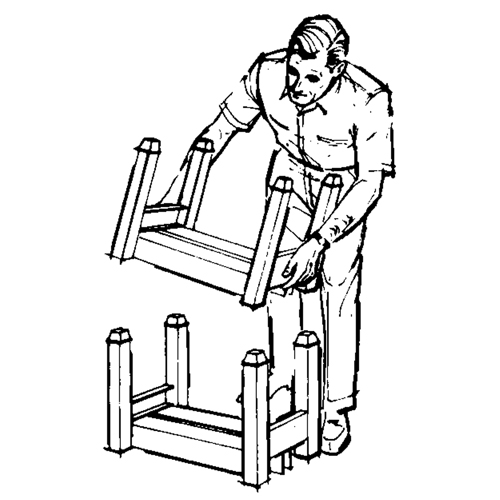 Supports empilables mobiles, 12" la x 16" p, Capacit&eacute; de 2500 lb Chandler Sales