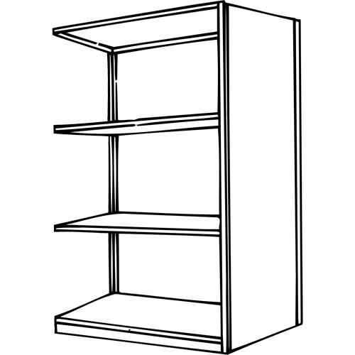 &eacute;l&eacute;ment de rayonnage Interlok, Acier, Sans boulons, Capacit&eacute; 800 lb, 36" la x 76" h x 24" p Chandler Sales