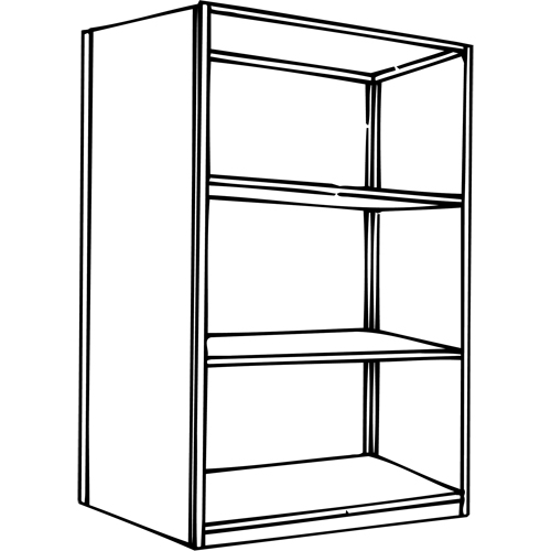 &eacute;l&eacute;ment de rayonnage Interlok, Acier, Sans boulons, Capacit&eacute; 800 lb, 36" la x 76" h x 24" p Chandler Sales
