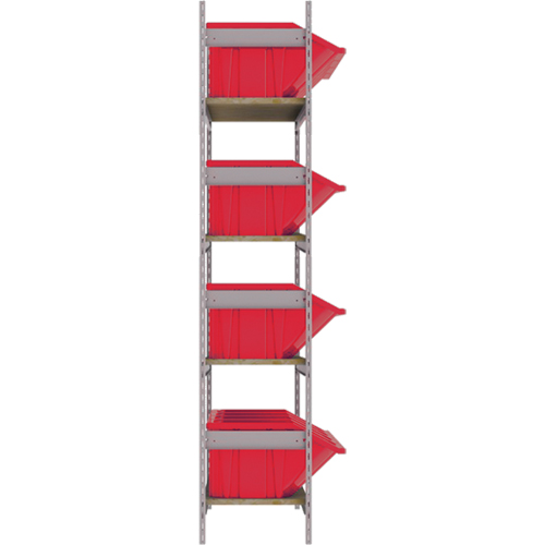 &eacute;tag&egrave;res larges avec bacs g&eacute;ants en plastique, Acier, Sans boulons, Capacit&eacute; 800 lb, 66" la x 72" h x 18" p Chandler Sales