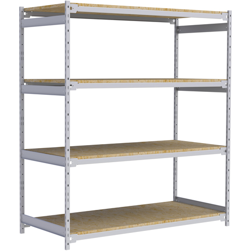 Wide Span Record Storage Shelving, Steel, 4 Shelves, 72" W x 32" D x 84" H Chandler Sales