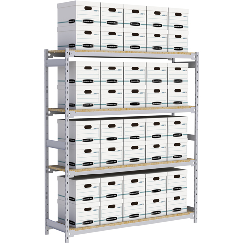 &eacute;tag&egrave;re-classeur de grande largeur, Acier, 4 Tablettes, 72" la x 18" p x 84" h Chandler Sales