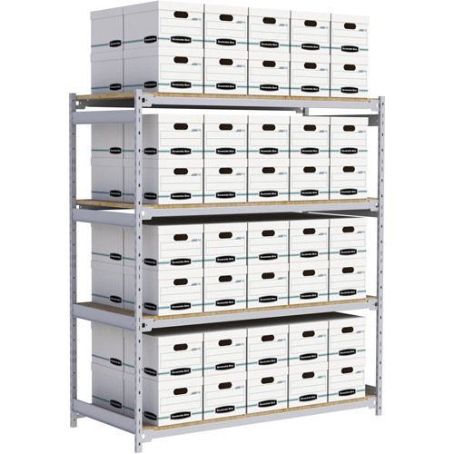 Wide Span Record Storage Shelving, Steel, 4 Shelves, 72" W x 32" D x 84" H Chandler Sales