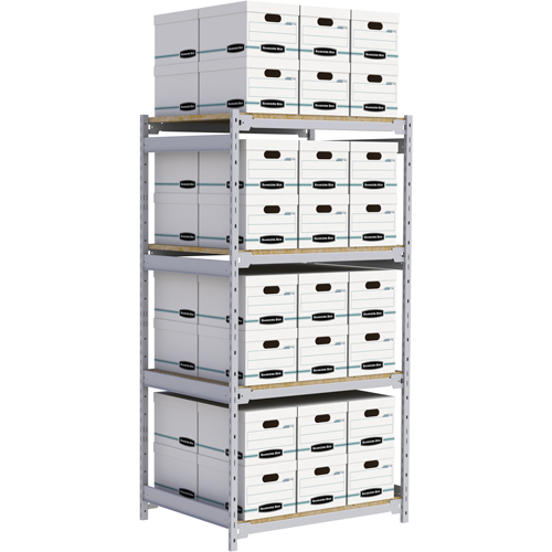 &eacute;tag&egrave;re-classeur de grande largeur, Acier, 4 Tablettes, 42" la x 32" p x 84" h Chandler Sales