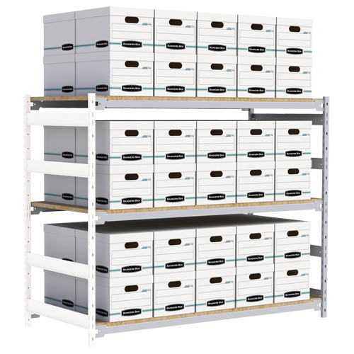 &eacute;tag&egrave;re-classeur de grande largeur, Acier, 3 Tablettes, 72" la x 32" p x 60" h, Ensemble Ajout Chandler Sales