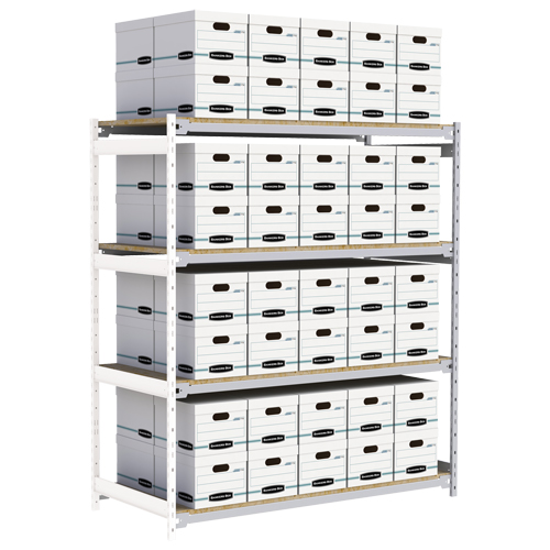 &eacute;tag&egrave;re-classeur de grande largeur, Acier, 4 Tablettes, 72" la x 32" p x 84" h, Ensemble Ajout Chandler Sales