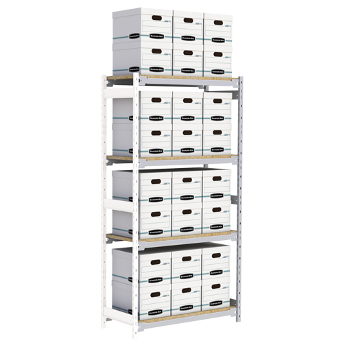 &eacute;tag&egrave;re-classeur de grande largeur, Acier, 4 Tablettes, 42" la x 18" p x 84" h, Ensemble Ajout Chandler Sales