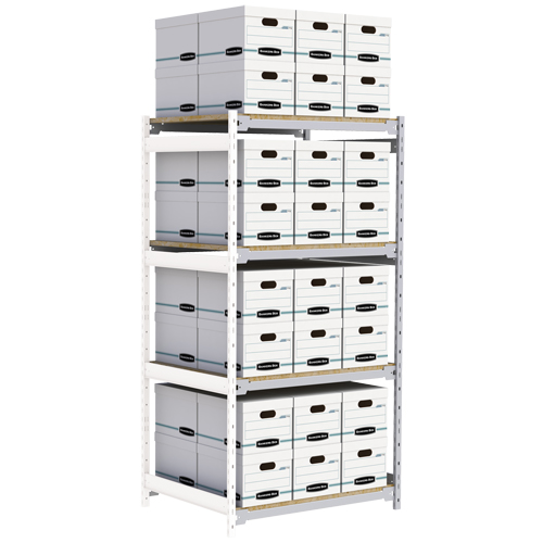 &eacute;tag&egrave;re-classeur de grande largeur, Acier, 4 Tablettes, 42" la x 32" p x 84" h, Ensemble Ajout Chandler Sales