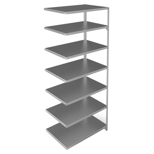 &eacute;l&eacute;ment de rayonnage, Acier galvanis&eacute;, Montant &agrave; fente, Capacit&eacute; 400 lb, 36" la x 84" h x 24" p Chandler Sales